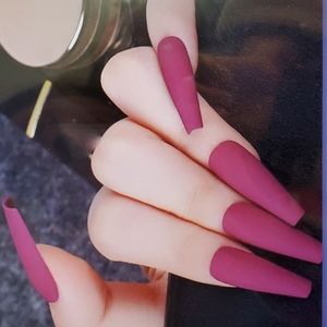 24 Pcs Press On Nail Plain False Nails-New
